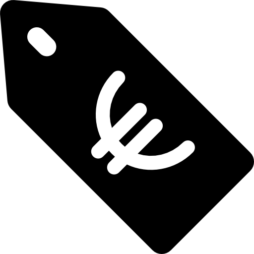 Price tag with euro symbol
